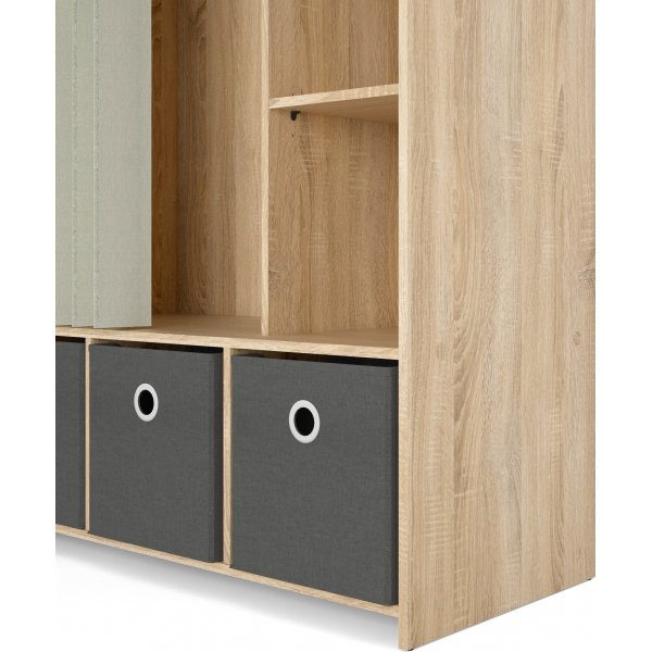 Lola garderob - Ek/beige/grå Lola garderob - Ek/beige/grå