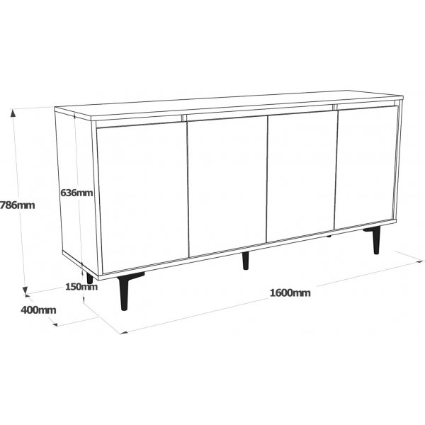 Buffet Aristo - Feutre/anthracite