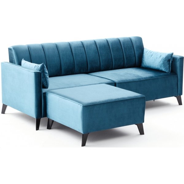 Ova divanbäddsoffa höger - Turkos Ova divanbäddsoffa höger - Turkos