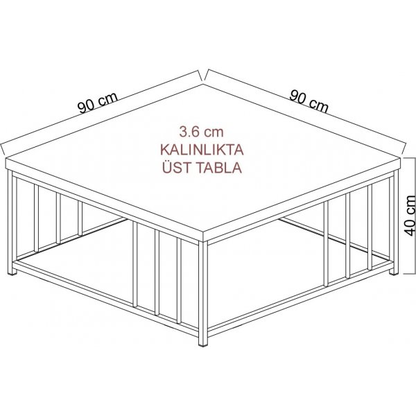 Table basse Zenn 90 x 90 cm - Blanc/or Table basse Zenn 90 x 90 cm - Blanc/or