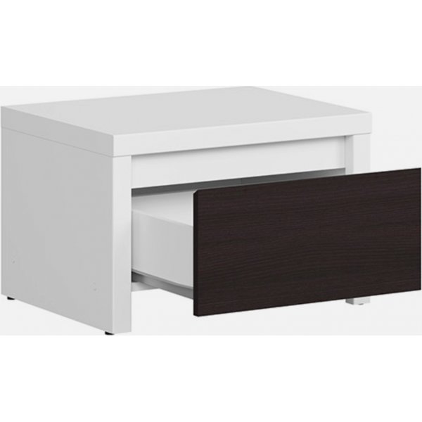 Chevet Caspian - Blanc/wengé Chevet Caspian - Blanc/wengé