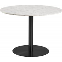 Corby matbord Ø105 cm - Vit/svart