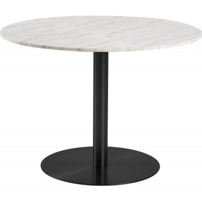 Corby matbord 105 cm - Vit/svart