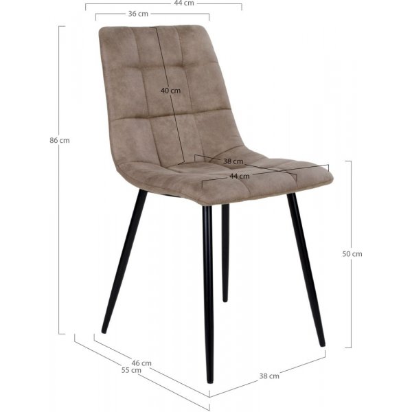 Middelfart Matstol - Ljusbrun/svart Middelfart Matstol - Ljusbrun/svart