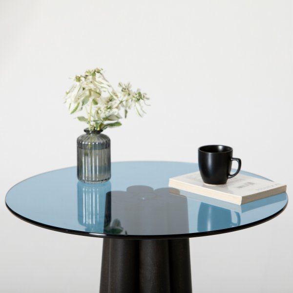 Table basse Thales Ø50 cm - Noir/bleu Table basse Thales Ø50 cm - Noir/bleu