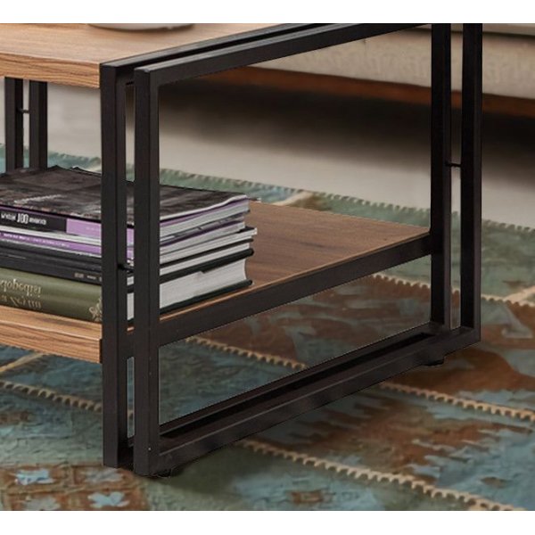 Cosmo Arena soffbord 70 x 70 cm - Furu/svart Cosmo Arena soffbord 70 x 70 cm - Furu/svart