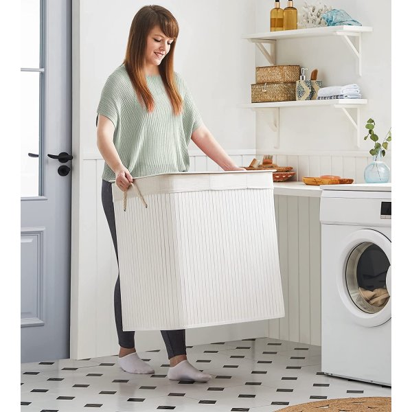 Panier  linge Carolin 150 l - Blanc