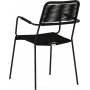 Lindos matstol - Svart Lindos matstol - Svart