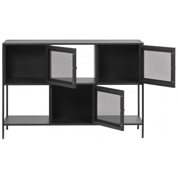 Buffet Billy en mtal noir avec 3 portes