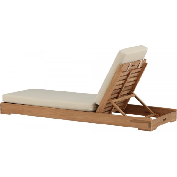 Kenya solsäng - Beige/Teak Kenya solsäng - Beige/Teak