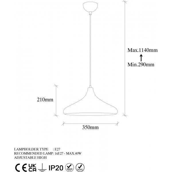 Plafonnier Barek 11544 - Patine marron fonc