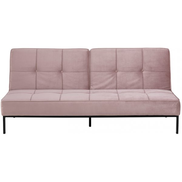 Perugia 2,5-sits bddsoffa rosa sammet