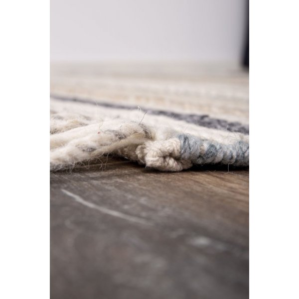 Anna ullmatta - Beige/bl ull