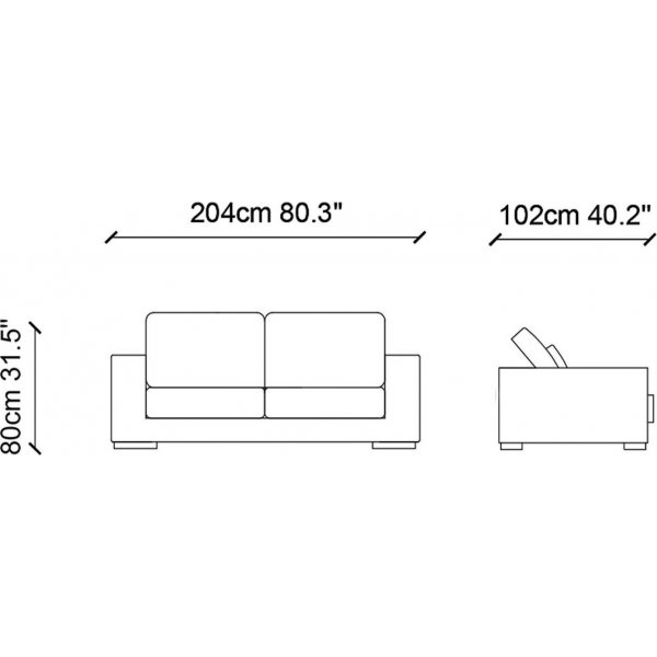 Neplus 2-sits soffa - Brun