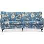 Savoy 3-sits svngd soffa med blommigt tyg - Havanna Bl