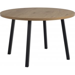 Mallow matbord Ø120 cm - Ek/svart - Ovala &amp; Runda bord, Matbord, Bord