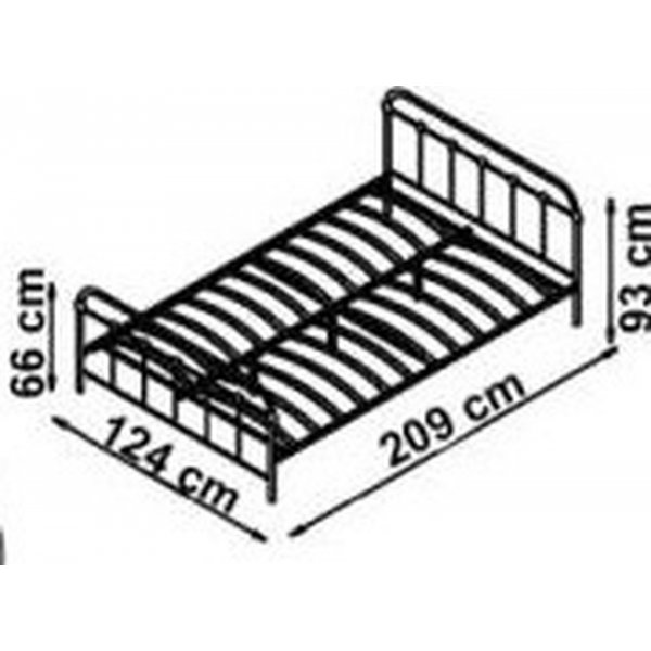 Saldus zwart bedframe 120x200 cm