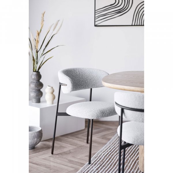 Chaise de salle à manger Mira - Sable bouclé Chaise de salle à manger Mira - Sable bouclé