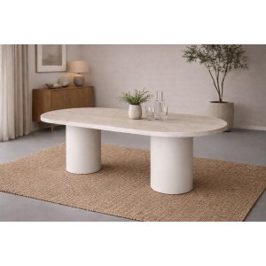 Matbord Narvik 200x100 cm - beige travertinlook