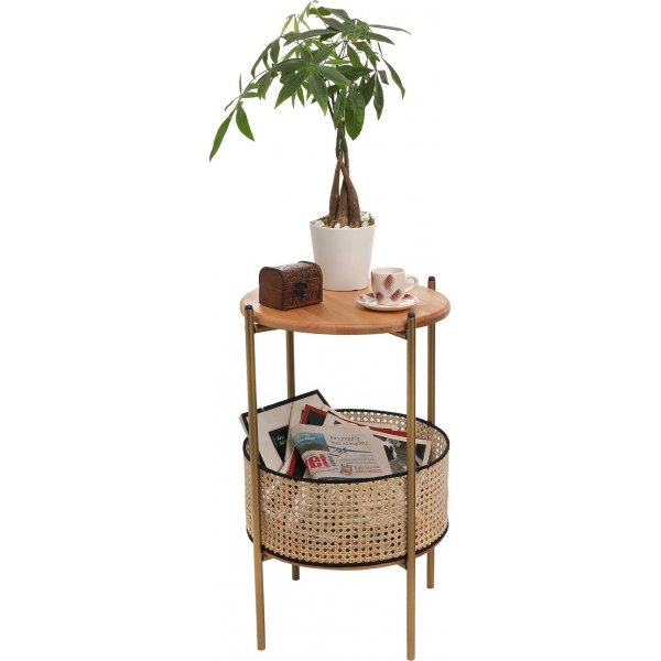 Pergo sidobord med korg Ø40 cm - Ek Pergo sidobord med korg Ø40 cm - Ek