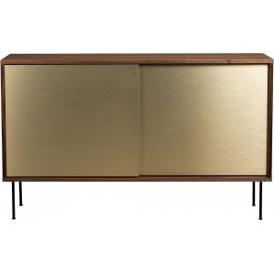 Volume sideboard i valnöt / mässing 132 cm - Svart