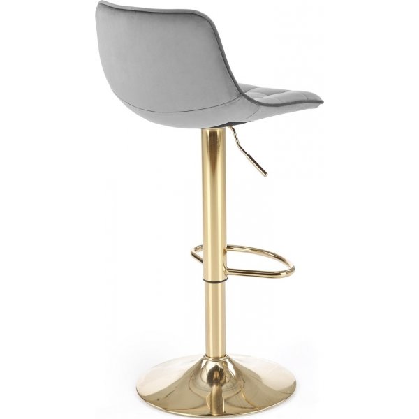Barstol gr sammet guldig fot hj och snkbar