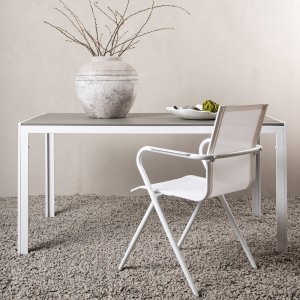 Table  manger Break 150 x 90 cm - Gris/Blanc