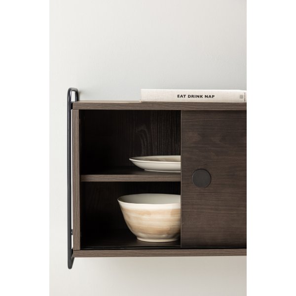 Paris wandkast 48 x 122 cm - Zwart/Mocca