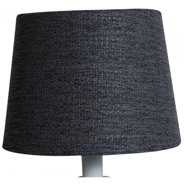 Rund lampskrm 16x20x15 cm - Gr (grovt linne)