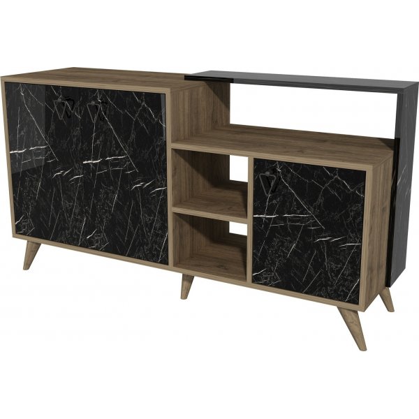 Lycke sk�nk - Valn�t/svart marmor