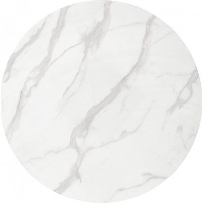 Casemiro matbord 90 cm - Vit marmor/guld