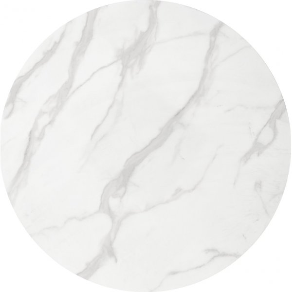 Casemiro eettafel 90 cm - Wit marmer/goud