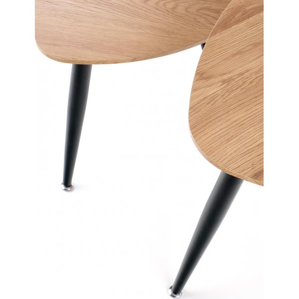 Table basse Adaline 40x40 | 60x60 cm - Chêne/noir Table basse Adaline 40x40 | 60x60 cm - Chêne/noir