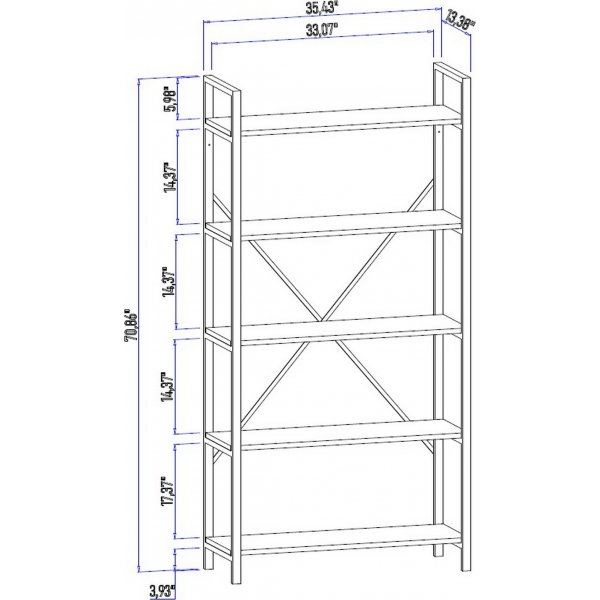 Torsten bokhylla - Furu