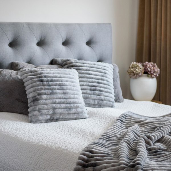 Coussin décoratif Stripy Gris - 45 x 45 cm Coussin décoratif Stripy Gris - 45 x 45 cm