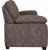 Canap 3 places Albert en tissu microfibre marron