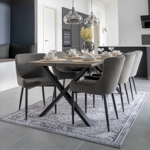 Boston Matstol - Gr�/svart