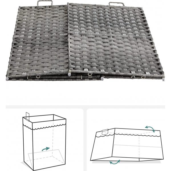 Panier à linge Henrietta 70 l - Gris Panier à linge Henrietta 70 l - Gris