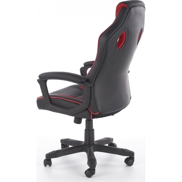 F1 kontorsstol / spelstol - Svart/rd