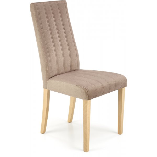 Chaise de salle à manger chiné - Velours beige/hêtre Chaise de salle à manger chiné - Velours beige/hêtre