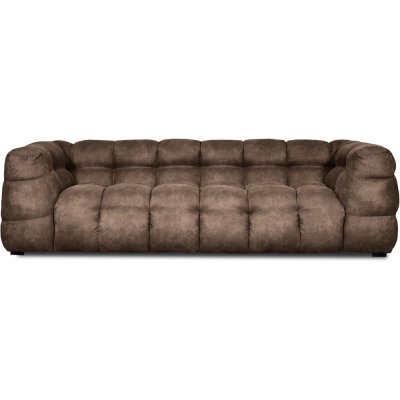 Nivou 3-sits soffa - Vintage brun (Läder utseende)