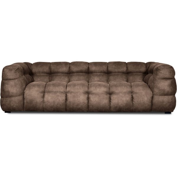 Bill 3-sits soffa - Vintage brun (Lder utseende)