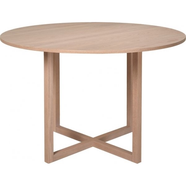 Bronx runt matbord �120 cm i whitewash