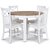 Groupe de repas Dalar autour d\\\'une table blanc/chne + 4 chaises Mellby