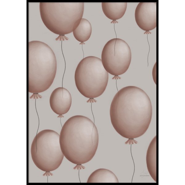 PINK BALLOONS - Poster 50x70 cm