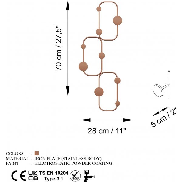 Cintre Lizzard - Cuivre
