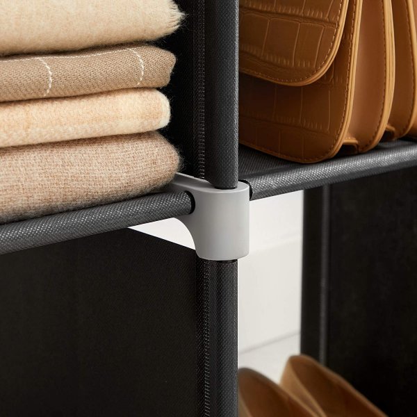 Kasper hylla 6 fack - Svart/grå Kasper hylla 6 fack - Svart/grå