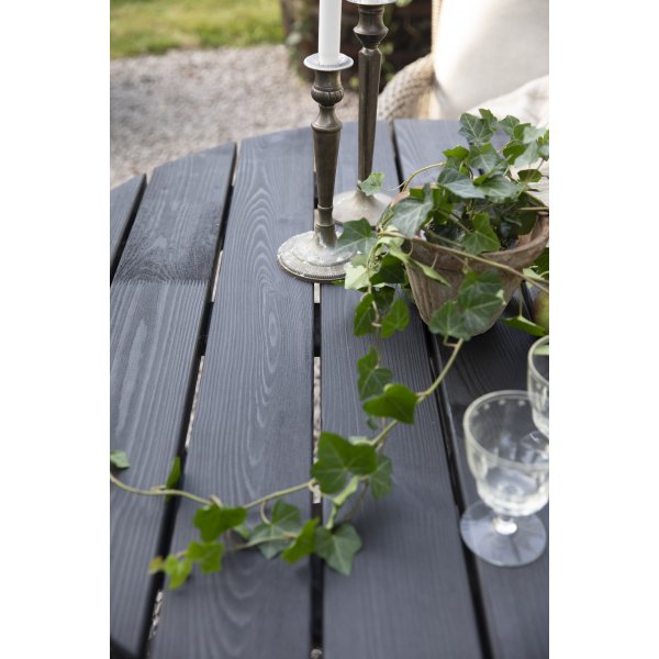 Utegrupp Provence: Scottsdale runt svart matbord Ø112 cm inklusive 4 st Provence karmstolar i naturfärgad konstrotting Utegrupp Provence: Scottsdale runt svart matbord Ø112 cm inklusive 4 st Provence karmstolar i naturfärgad konstrotting