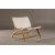 Rike loungestol - Cream PU/teak