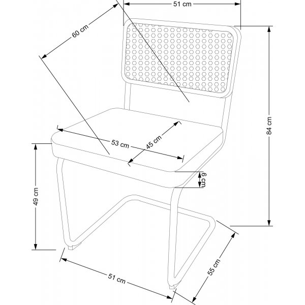 Chaise de salle à manger Cadeira 504 - Beige Chaise de salle à manger Cadeira 504 - Beige